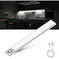 KEYOZA Under Cabinet Lighting Wireless, 40 LED Motion Sensor Light Indoor, Rechargeable 3 Colors Dimmable Closet Light, 2200mAh Cabinet Lights Counter Lights for Kitchen Bathroom Cupboard
