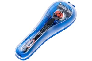 Estuche de Viaje Nincha para Maquinilla de Afeitar Manual - Protector Portátil de Plástico para Afeitadora Manual - Azul