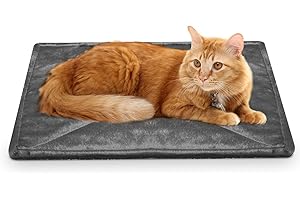 PAIGTEK Self Heating Cat Bed, Pet Self-Warming Pad Mat, Electric-Free Heating Mat for Dogs, Dog Blanket Machine Washable (40 X 55 CM)
