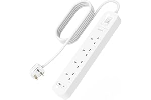 Belkin 4-Outlet Surge Protector Power Strip, Wall-Mountable with 4 AC Outlets, 2M Power Cord, & Green Indicator Light - USB-C Port & USB-A Port w/USB-C PD Fast Charging - 525 Joules of Protection