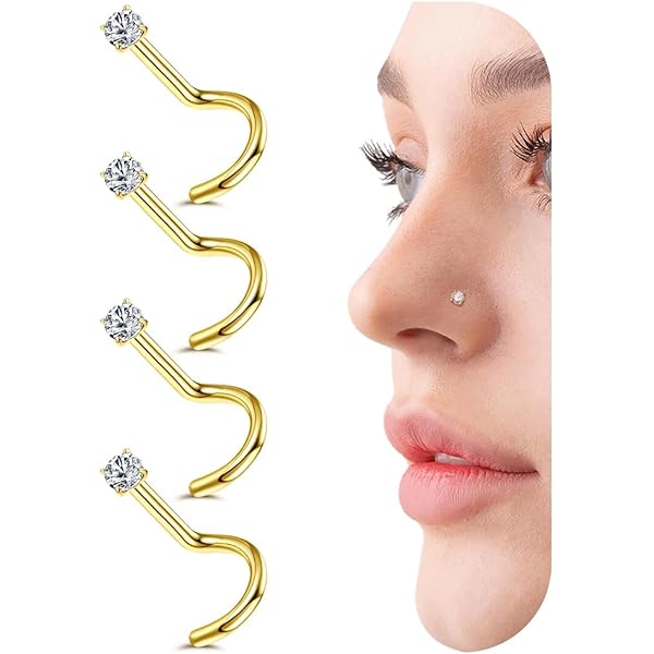 Adramata Neuspiercing, 20 stuks, 20 g, roestvrij staal, neuspiercing, steker, set, diamant, opaal, CZ neuspiercing, sieraden voor dames en heren, schroef/recht/L-vormige neusstekers, meerkleurig, 20G