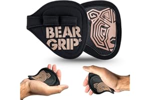 BEAR GRIP® Neoprene Gym Gloves for Men & Women – Hygienic Alternative to Weight Lifting Gloves, Open-Hand Grips for Weight Lifting, CrossFit, Strength Training, Barbell & Dumbbell Workouts