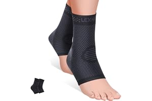 Aubzy 2 Fotledsbandage, Kompressionsstrumpor mot Hälsporre & Artrit. Ortopediska, Andningsbara för Herrar och Damer. (Stor)