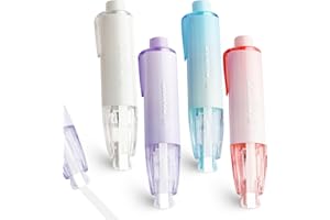 DHSWNNG Rolka korekcyjna, 4 sztuki, taśma korekcyjna, 6 m x 5 mm, mini kieszonka, korektor, zestaw przyborów szkolnych, mysz Tippex, dla uczniów, biura