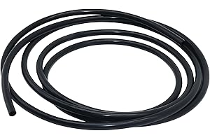 iMeistek Flexibler Silikonschlauch, Innendurchmesser 6mm, Außendurchmesser 9mm, 3M Schwarzer Silikonschlauch für Pumpen und Luftschläuche