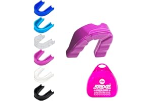 5RIDGE Mouth Guard - Slim Fit Sports Mouth Guard with Case - Gum Shield for Protection in Contact Sports - Durable Boxing, MMA, Judo, Karate, Rugby, Hockey, Football Mouthguard (Pink, Adults 10+)