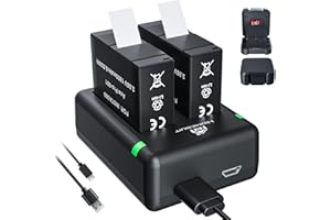 Homesuit Insta360 Ace Batteria di ricambio 1800 mAh e caricatore USB compatibile con fotocamera Insta360 Ace Pro (confezione da 2)