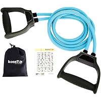 kossto Double Toning Resistance Tube Heavy Quality Exercise Band for Stretching, Full Body Workout, Home Gym and Toning…