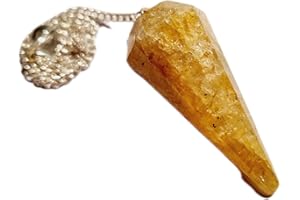 CHABOTTAKRA Pendolo Gemma/Pietra Preziosa Ametista Cristallo di Rocca ed Altre sorte