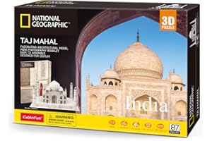 CubicFun Puzzle 3D National Geographic, Taj Mahal Indien Ensemble de 2 en 1