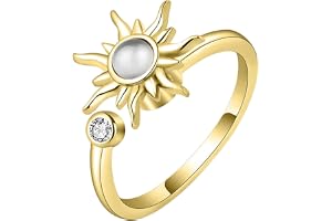 Anxiety Rings, 1 st, guld, justerbar öppen ring för stressreducering, spinner, anti-stress, tumring för panikattacker, solros