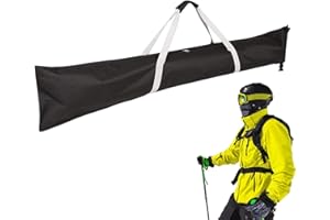 Xeihuul Sac De Transport De Ski De Voyage - Sac À Skis Rembourré pour Les Voyages en Avion, Housse À Ski pour Paire De Skis Et Bâtons Homme Et Femme