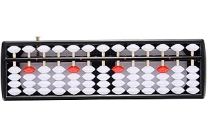 FYORE Abacus Chinese 13 Digits Abacus Mathematical Soroban Professional Math Calculation Tool for Calculating and Arithmetic Mathematic Education (White)