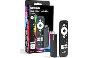 STRONG Leap-UNA Android TV Streaming Stick, WiFi, Integrierter Chromecast, Android 11 TV-Box, Google Assistant, HDR10+, Dolby Audio & Dolby Vision, Google Play, Netflix, YouTube
