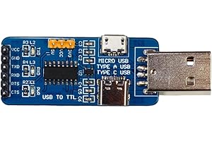 sb components USB to TTL Serial Converter Adapter with CH340 Chip USB-TTL Adapter Compatible with Windows 11, 10, 8, 7, Linux, Mac OS, etc.