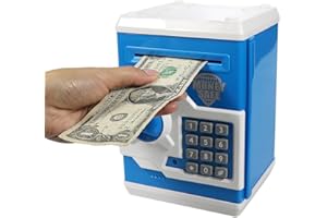 HUSAN Hucha electrónica para niños con código electrónico de cerditos, Mini cajero electrónico para Monedas ATM, Caja de Monedas, Juguete Divertido Regalo