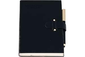 MLJTOYO Academic Diary 2024 2025,2024/25 Diary Planner A5 Page a Day, Weekly&Monthly Planner with Beige Thick Paper, Hardcover Diary from Jul.2024-Jun. 2025 with Pen, Stickers,Notes (Black 7 2024-6 2025, A5)