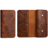 Oh Deer Leather Hakiki Deri C&uuml;zdan &ndash; Geniş İ&ccedil; Hacimli Katlanır Tasarım - Kahverengi