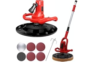 MFYDPP Cazzuola per Calcestruzzo, con Asta di Prolunga, Betoniera, Cazzuola Elettrica per Mastice per Malta Cementizia E Intonaco da 1680 W, Lucidatrice per Lisciatura delle Pareti