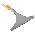 Addis Shower Window Squeegee Made From Naturally Sterile Bamboo And An Iron-Style Blade, Grey/Wood, 25.5 x 23 x 7 cm