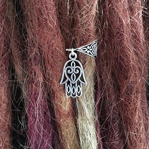Hamsa Hand Dread Dreadlock Bead Charm Hair Plaits Boho Tribal Hippie Festival