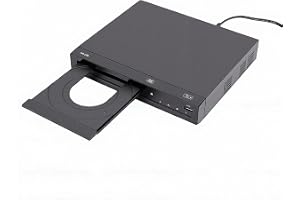 Tosuny Regionfri HDMI DVD-spelare för TV, 1080P Uppskalningsmultiformat med USB & CD, LED Display Mini Home Audio, Inkluderar Fjärrkontroll och Kablar, NTSC/PAL (EU)