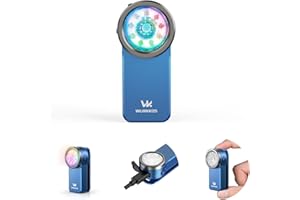 ‎WURKKOS Wurkkos HD03 Mini LED Taschenlampe mit Flutlicht, Fokussiertes Licht und RGB,680 Lumen Superhelle Kleine Clip Lampe, Typ-C Aufladbar Taschenlampe, IPX6 Blinklicht für den Alltag Camping Notfall -Blue