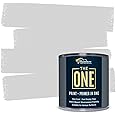 THE ONE Paint & Primer: Multi Surface Paint, Cabinet, Front Door, Walls, Bathroom, Kitchen, Tile Paint - Quick Drying Paint for Interior/Exterior (Light Grey Satin, 250ml.)