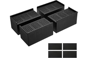 MixDora Bed Risers L-Shape Furniture Risers Heavy Duty Chair Raisers Lifter for Sofas Couches Desks Tables Set of 4 Pack (2 inch-Rectangle)