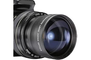 Diyeeni High Definition 2X Teleobjektiv, 58-mm-Kamera-Telekonverter mit 62-mm-Frontgewinde für Objektivfilter, 2-fache Vergrößerungslinse Fernfotografie