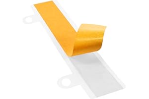 KS24 PRODUCTS Klebeshop24 Tiras para pegar | Tiras de grapado | Dispositivo de grapado | Sin Ranuras | Autoadhesivas | para carpetas y carpetas/transparente, 10 unidades