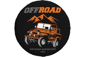 NIBABAEU Housse de roue de secours pour voiture, impression 4x4 pour aventure extrême tout-terrain, housses de roue étanches et anti-poussière, pour SUV, VR, remorque, sac de pneu 38 cm