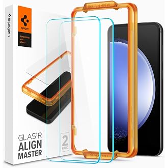Spigen Alignmaster Tempered Glass Screen Protector Guard For Galaxy S23 Fe - 2 Pack for Smartphone