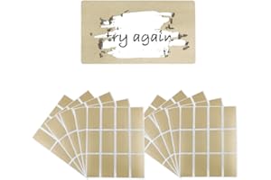 VINFUTUR 120pcs Cartes à Gratter Cartes Étiquette Rectangle, Scratch Card Sticker pour DIY Carte Postale Surprise Secret - Or