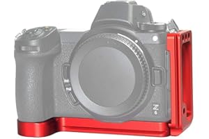 VBESTLIFE L-förmige Schnellwechselplatte, 1/4-Zoll-Loch-Aluminiumlegierungs-Befestigungswinkel Stativ-Kugelkopf-Zubehör für die Z7 Z6-Kamera(rot)