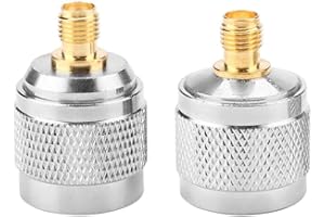 Oumefar 2pcs Tipo N Macho a SMA Hembra Conector RF Coaxial Adaptador coaxial Convertidor de prueba