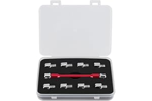 EIMSOAH Herramienta de Llave para Radios de Motocicleta, Juego de Llaves CNC de 5,0 a 6,8 de Longitud, 93 Mm/3,7 Pulgadas, Llave para Radios de Moto de Cross con Caja de Almacenamiento