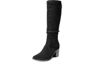 DREAM PAIRS Knee High Boots for Women ladies with High Heel,SDKB2202W-E,BLACK,4.5 UK/37 (EUR)