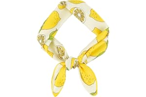 GoGou Retro Square Silk Scarves Floral Printed Bandana Headscarf Wedding Neckerchief Accessories for Festival Cosplay Concert Rave Outfit Gifts 70 * 70cm