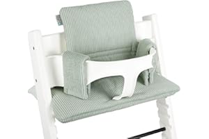 Ukje Cuscino compatibile con Stokke Tripp Trapp – Cuscino morbido per neonati, neonati e bambini, accessori per seggiolone, inserto in tessuto di cotone, realizzato a mano in Europa