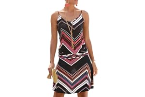 JFAN Vestido Largo para Mujer Sexy Vestido de Playa con Boho Falda de Playa Impreso O-Cuello Vestidos Mujer Casual Vestidos