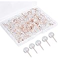 Fodlon 100pcs Push Pins for Cork Board Pins for Pinboard Decorative Drawing Pins for Notice Board Thumb Tacks for Wall Maps Cute Drawing Pins for Wood Pins for Pinboard Clear Pins for Crafting