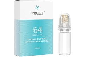 ‎BESTAUTY Hydra. Roller 64 Pins Microneedling Roller Länge 1,0 mm OHNE SERUM Needling Roller für Anti-Aging-Hautpflege, Lippen, Haar- und Bartwachstumsstimulation, Titanium Material (1,0 mm, 64 Pins)
