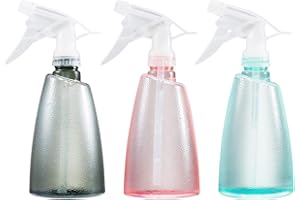 MEMOFYND Butelka z Rozpylaczem, 3 Sztuki, Przezroczysta z Tworzywa Sztucznego, Profesjonalna, Do Kwiatów i Włosów