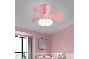 YUNZI Bambini Ventilatore da Soffitto con Luceventilatore Luce da Soffitto con Reversibile 6 Velocita Ventilatore Lampadario da Soffitto Cameretta Dimmerabile Lampadario Ventilatore con Timer