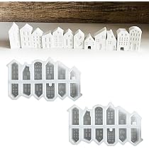 12 Stück Silikon-Gießformen Häuser – Für Seife, Kerzen, Schokolade DIY