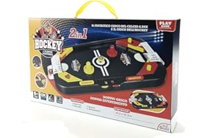 AURORA STORE Gioco Hockey da Tavolo 2 in 1 per Bambini Air Hockey e Flipper da Calcio getti d'aria giocattolo per bambini