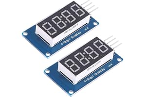 HiLetgo 2pcs 0.36" 4-Digit Tube LED Segment Display Module Red Common Anode TM1637 Drive Chip Tube Clock Display for Arduino UNO R3