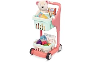 B. TOYS B. BX2054C1Z Muzyczny koszyk na zakupy i pluszowy niedźwiedź, wielokolorowy