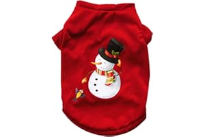 PETPHINDU Mascota Navidad del Perro Camiseta Pijamas, Muñeco De Navidad Sudadera Suéteres Ropa De Fiesta Trajes De Cachorros De Dos Patas para Los Pequeños Perros Medianos